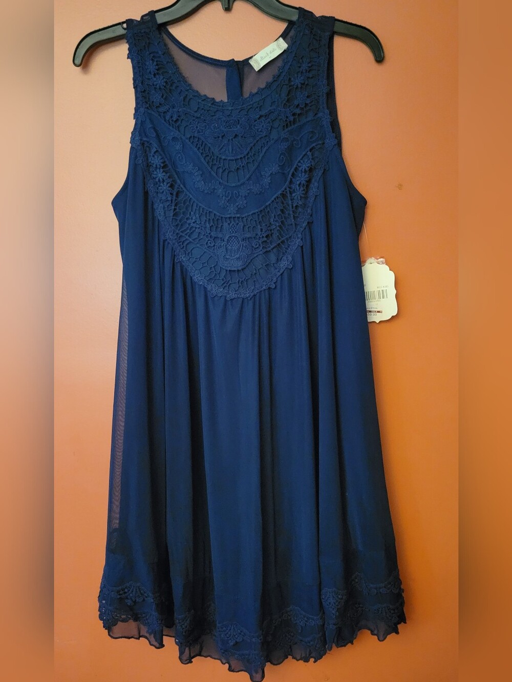 Altar'd State Black Lace & Mesh Top